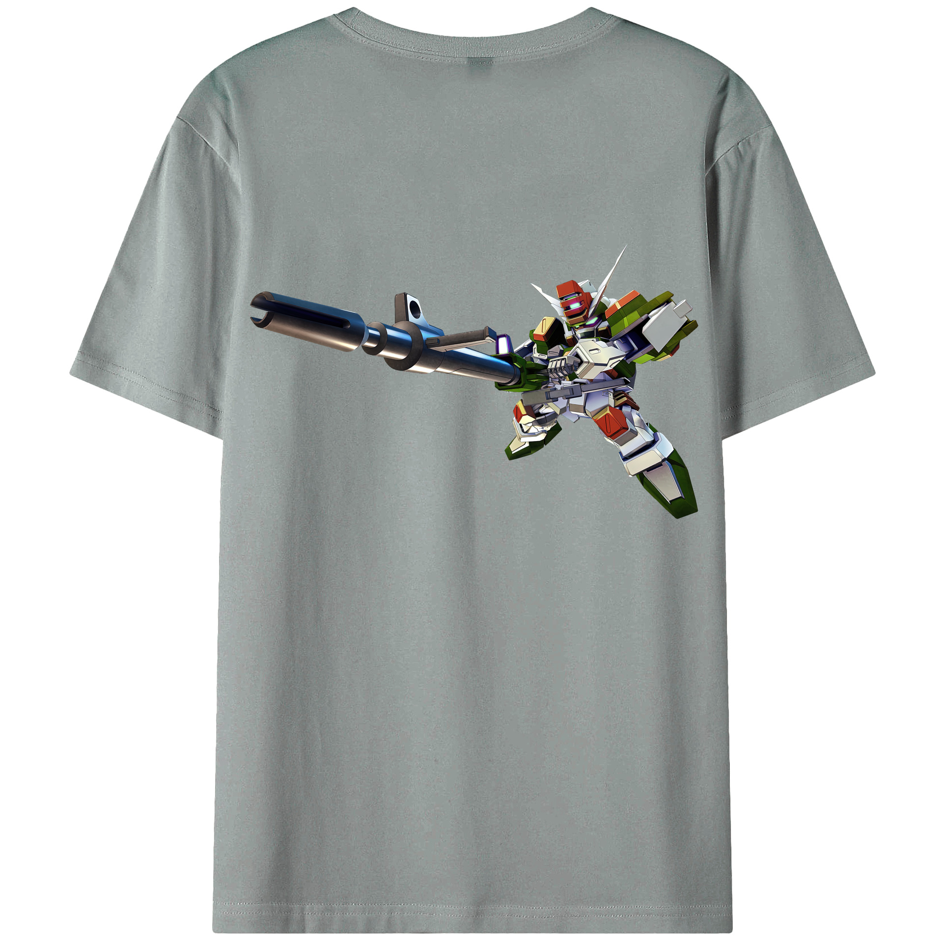 （画像用） 機動戦士ガンダム Mobile Suit Gundam 綿100％ メンズ半袖Tシャツ（バックプリント） 通気性